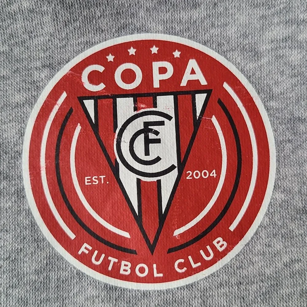 Adidas COPA Futbol Club Hoodie Mens XL Gray Soccer Football 3 Stripes Pullover